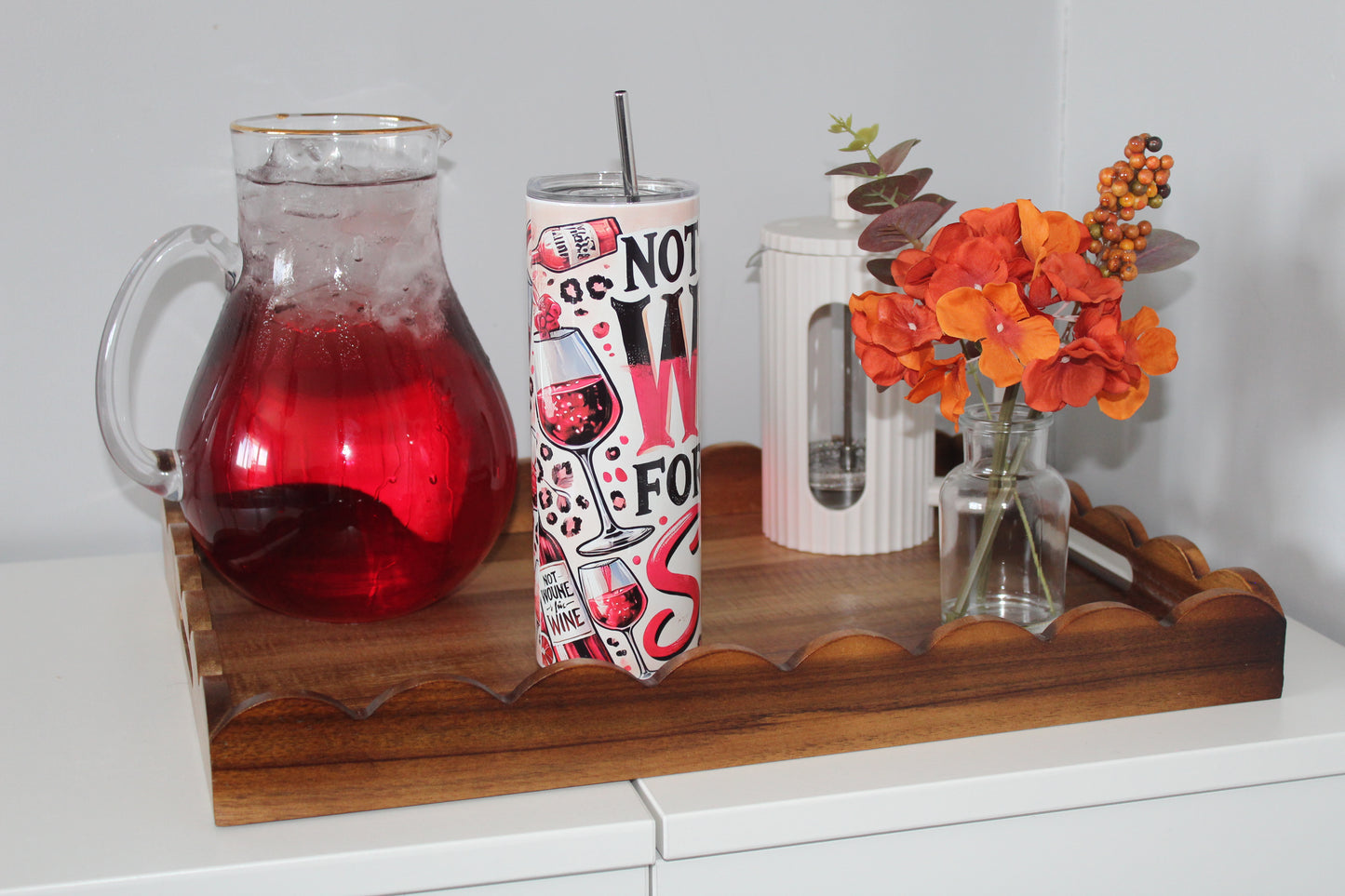 Not Enough Wine For This S**t 20oz Tumbler With Lid & Straw