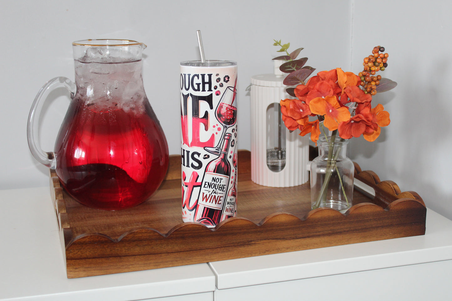 Not Enough Wine For This S**t 20oz Tumbler With Lid & Straw