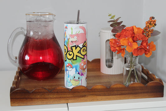 Pokemon Inspired 20oz Tumbler With Lid & Straw