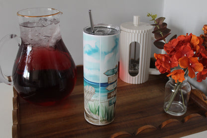 A Day At The Beach Restores The Soul 20oz Tumbler With Lid & Straw