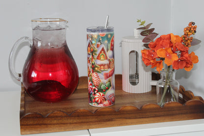 Christmas Bear 20oz Tumbler With Lid & Straw