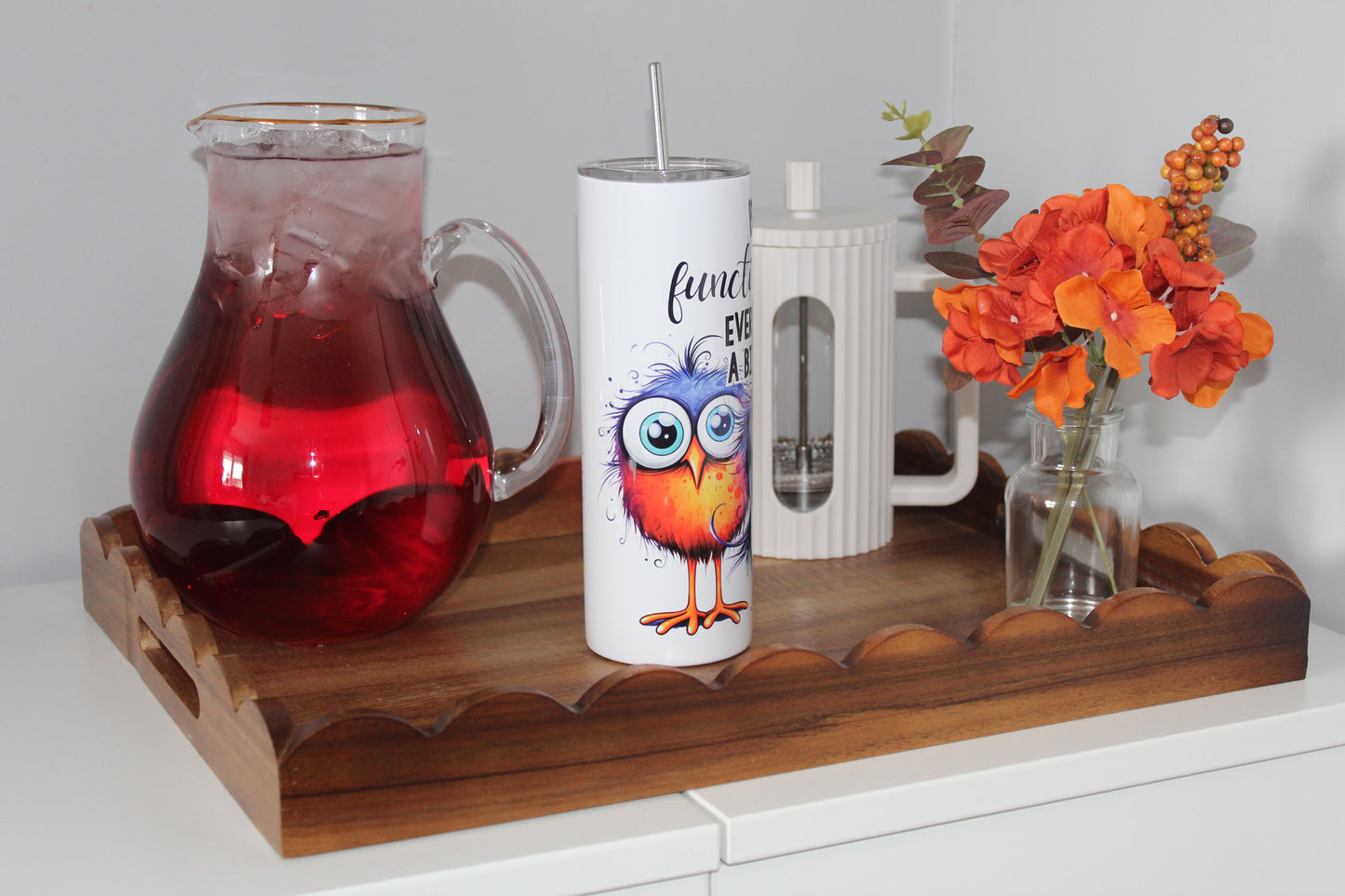 Being A Function Adult Everyday Seems A Bit Excessive 20oz Tumbler With Lid & Straw