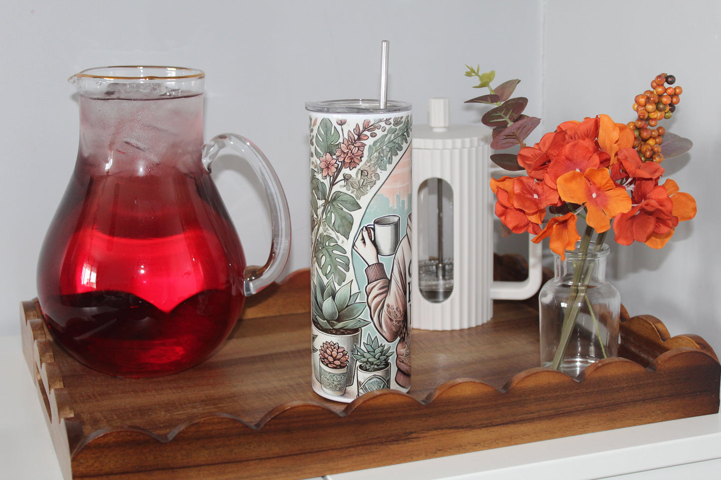 Crazy Plant Lady 20oz Tumbler With Lid & Straw