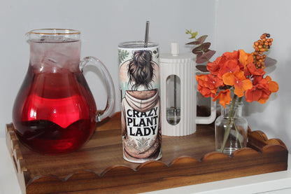 Crazy Plant Lady 20oz Tumbler With Lid & Straw