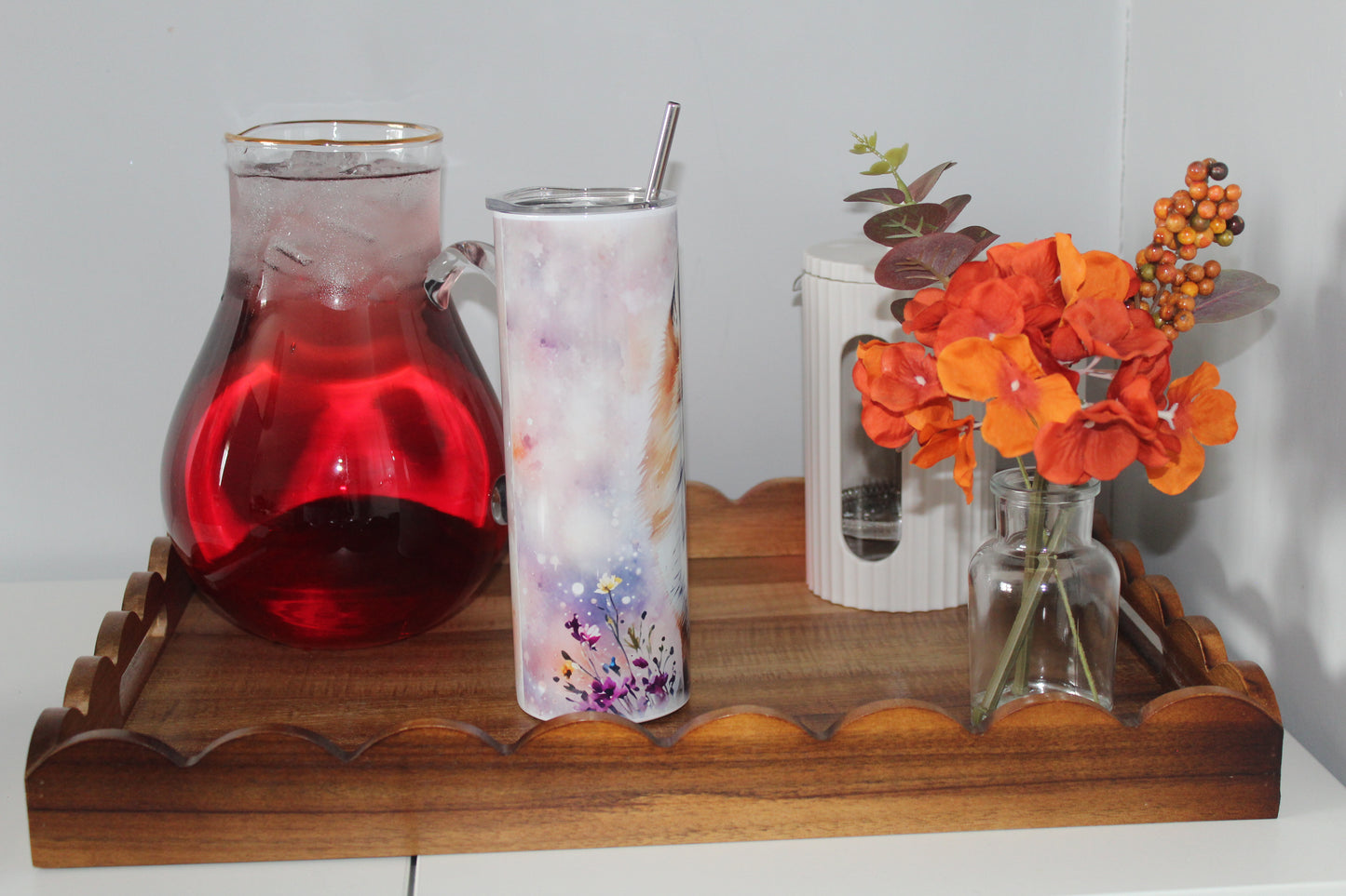Fox 20oz Tumbler With Lid & Straw