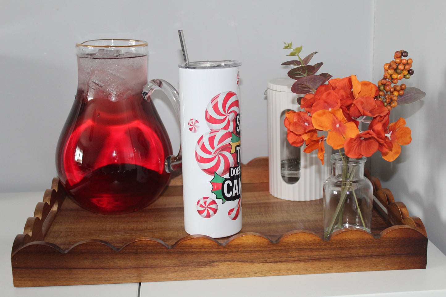 Sweet But Twisted Christmas 20oz Tumbler With Lid & Straw