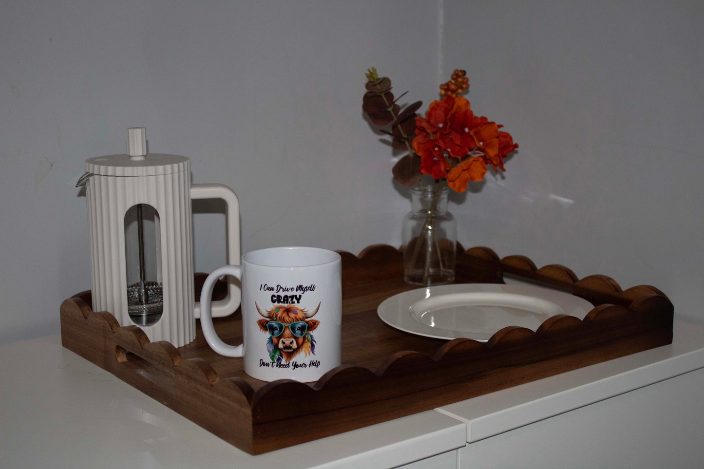 I Can Drive Myself Crazy Highland Cow 11oz Mug