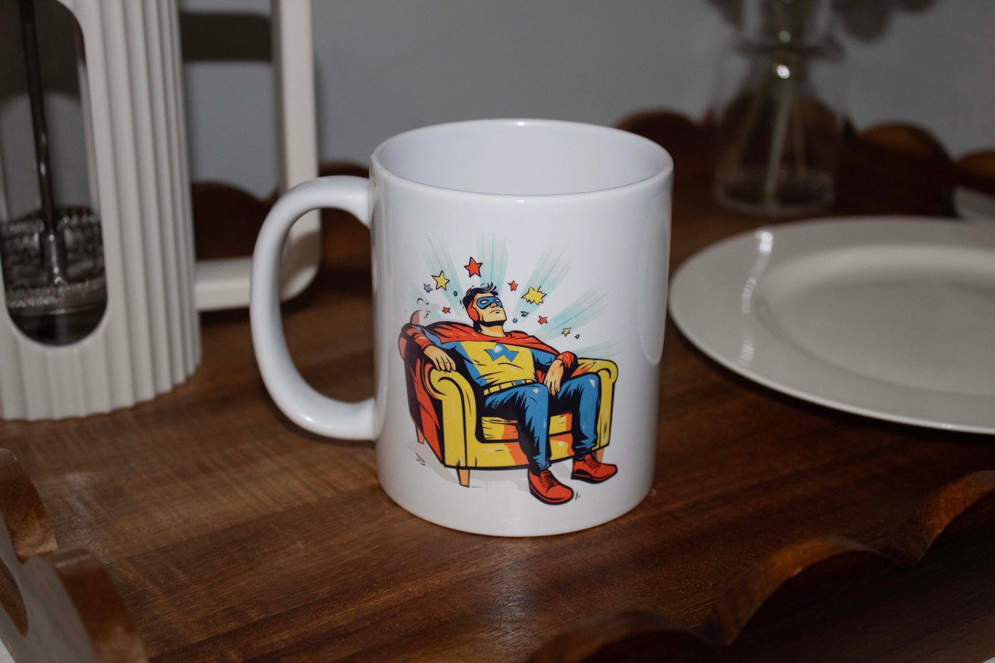 Super Dad Super Tired Cartoon 11oz Mug