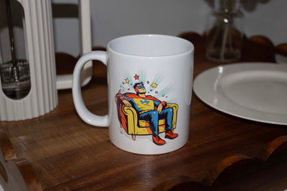 Super Dad Super Tired Cartoon 11oz Mug